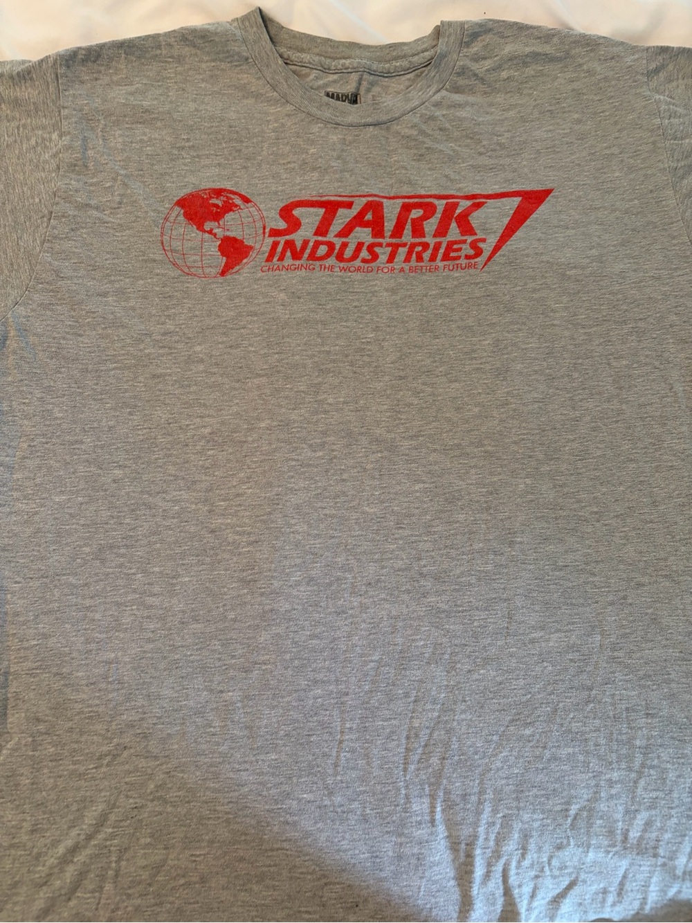 Men’s Marvel Gray T-Shirt with Red Logo